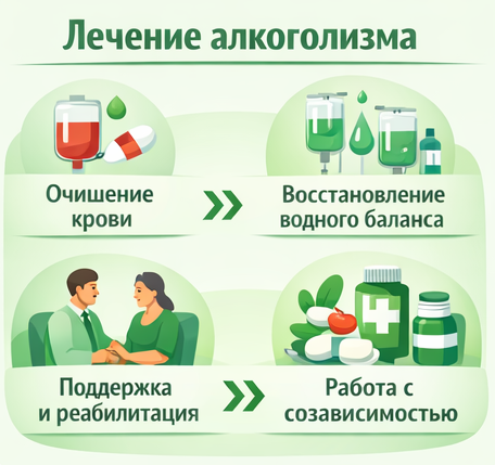 лечение алкоголизма в Тулуне этапы